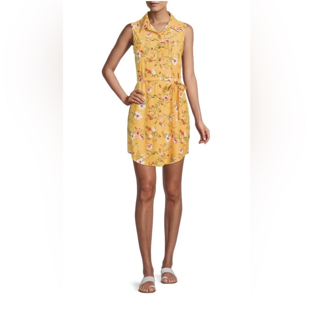 No Boundaries Yellow Floral Mini Dress